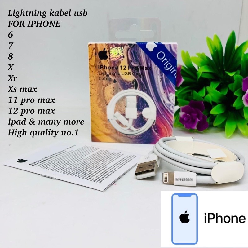 PROMO KABEL DATA VIBOX MODEL USB FOR IOS IP 12PROMAX