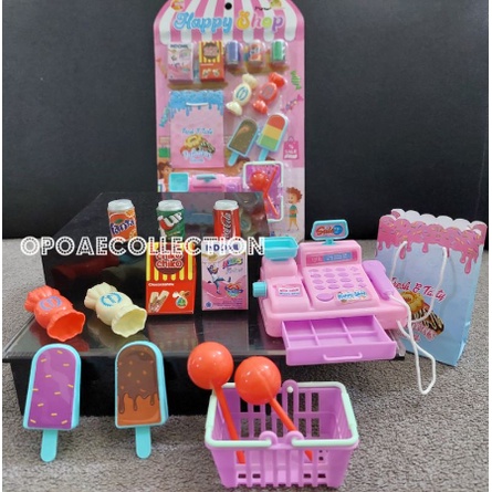 Mainan Kasir Kasiran Mini Set Kemasan Mika Happy Shop