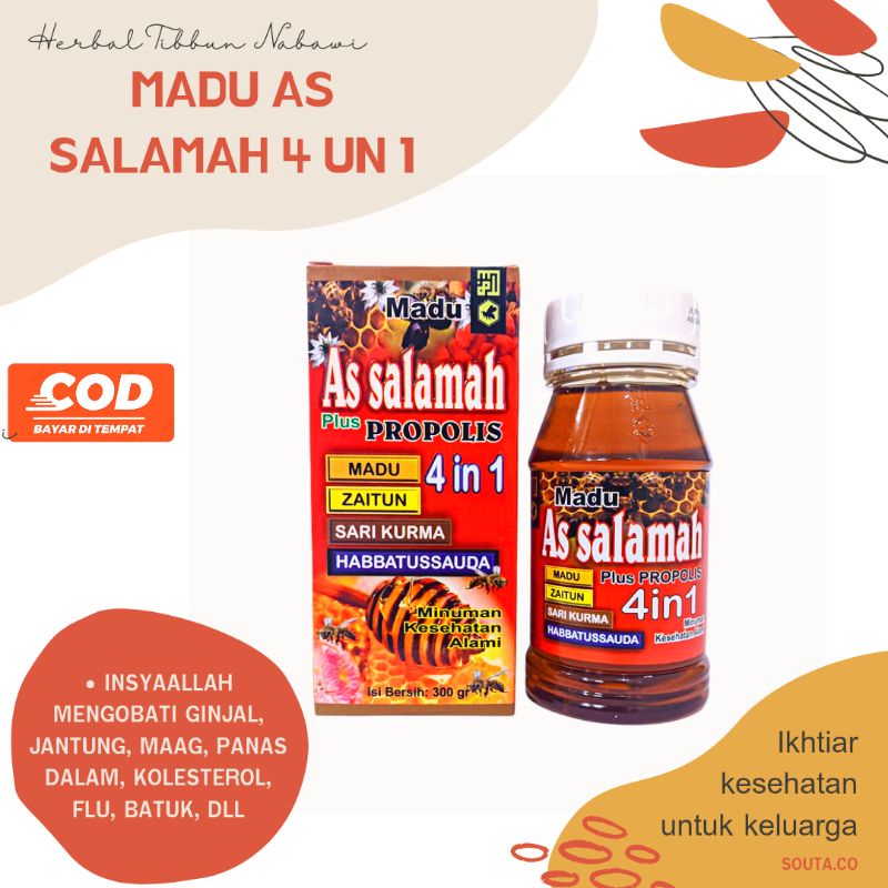 

Madu As Salamah 4 in 1 Madu Zaitun Sari Kurma Habbatussauda Obat Herbal Berbagai Macam penyakit Jantung Ginjal Gangguan Pernafasan Liver Maag Flu Demam Sakit Kepala Batuk Sesak Nafas