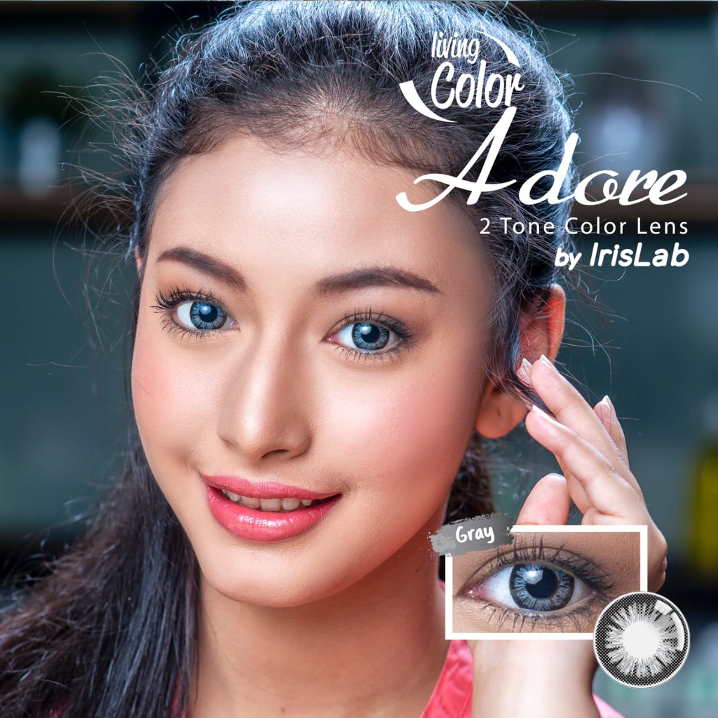 SOFTLENS MINUS ADORE (-0.50 sd -2.75) 2 TONE 14.4MM LIVING COLOR GRATIS TEMPAT SOFLEN