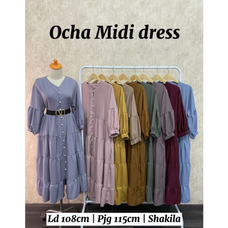 Ocha Midi Dress Free Belt