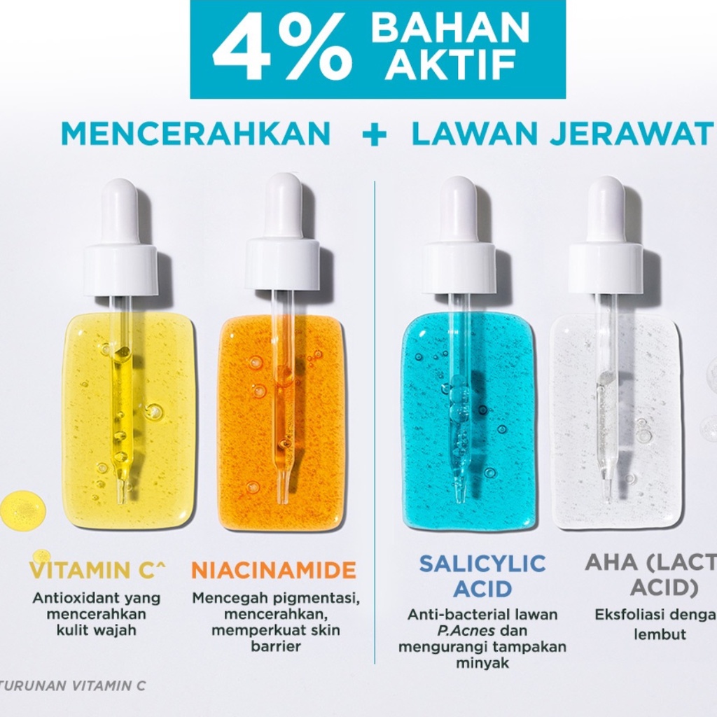 ENZ ® Garnier Bright Complete Anti Acne Serum - Skincare Wajah Jerawat GARNIER 30X BOOSTER SERUM ALL VARIANT 15 ML - LIGHT COMPLETE VITAMIN C / SAKURA WHITENING 2016