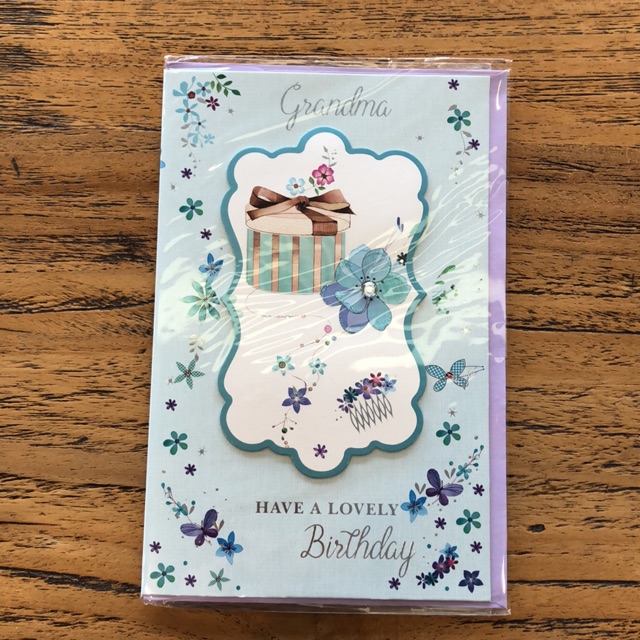 

Grandma birthday card (aqua)