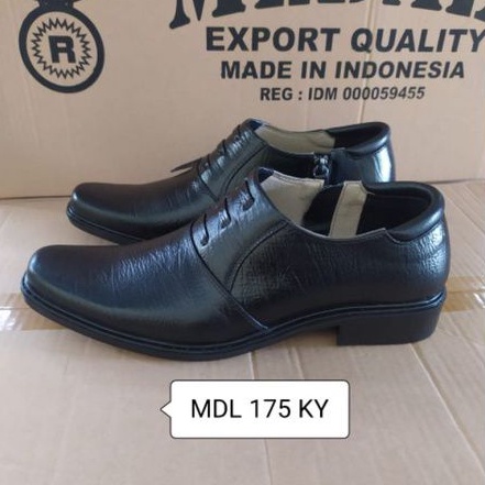 Sepatu kulit pria pantofel PDH Polri TNI security guard PNS sepatu kerja formal tampil lebih keren