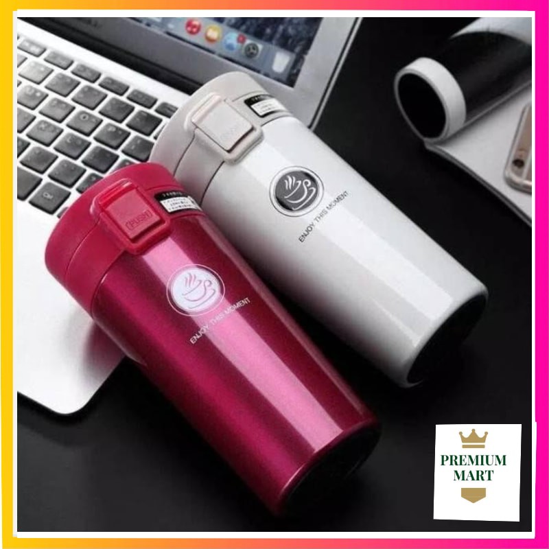 Termos Kopi Travel Mug Coffe Cup Stainless 380ml untuk Hot &amp; Cool [PM]