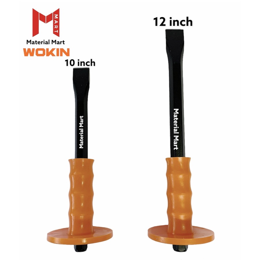 Pahat Topi Gepeng 10 Inch Wokin|Pahat Topi Betel Beton Rata 12&quot; Chisel |Material Mart