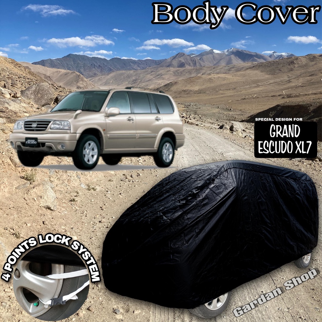 Sarung Mobil GRAND ESCUDO XL7 Hitam POLOS Body Cover Grand Escudo Xl7 Full Black