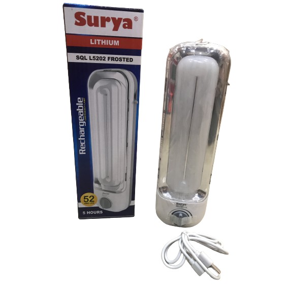 Surya SQL L5202 L 5202 FROSTED Emergency Lamp / Lampu Rechargeable