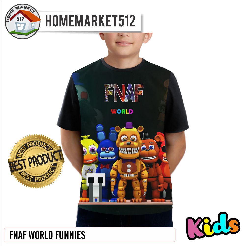 Kaos Anak FNAF World Funnies Kaos Anak Laki-Laki Dan Perempuan | HOMEMARKET512-0