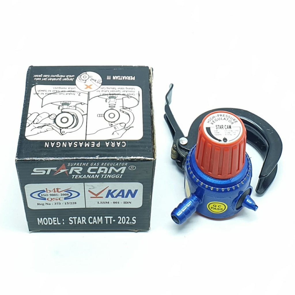 REGULATOR GAS STARCAM TT-202S TANPA METER tekanan tinggi / REGULATOR GAS KOMPOR GAS LPG