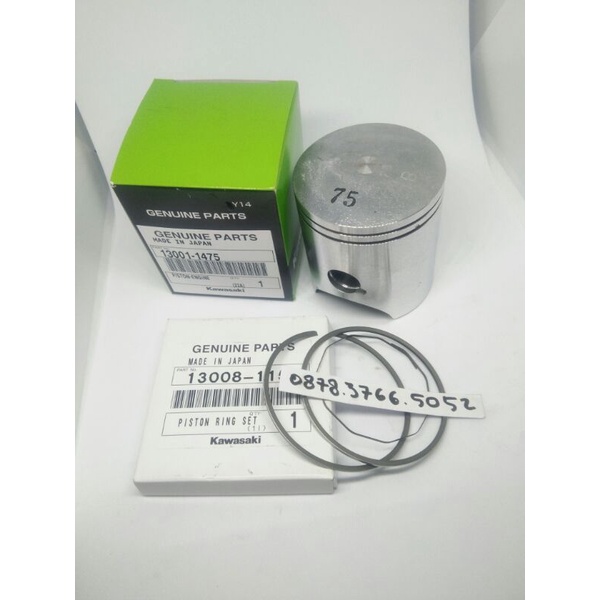 Piston seher Ninja R RR kode B75 dan ring ori