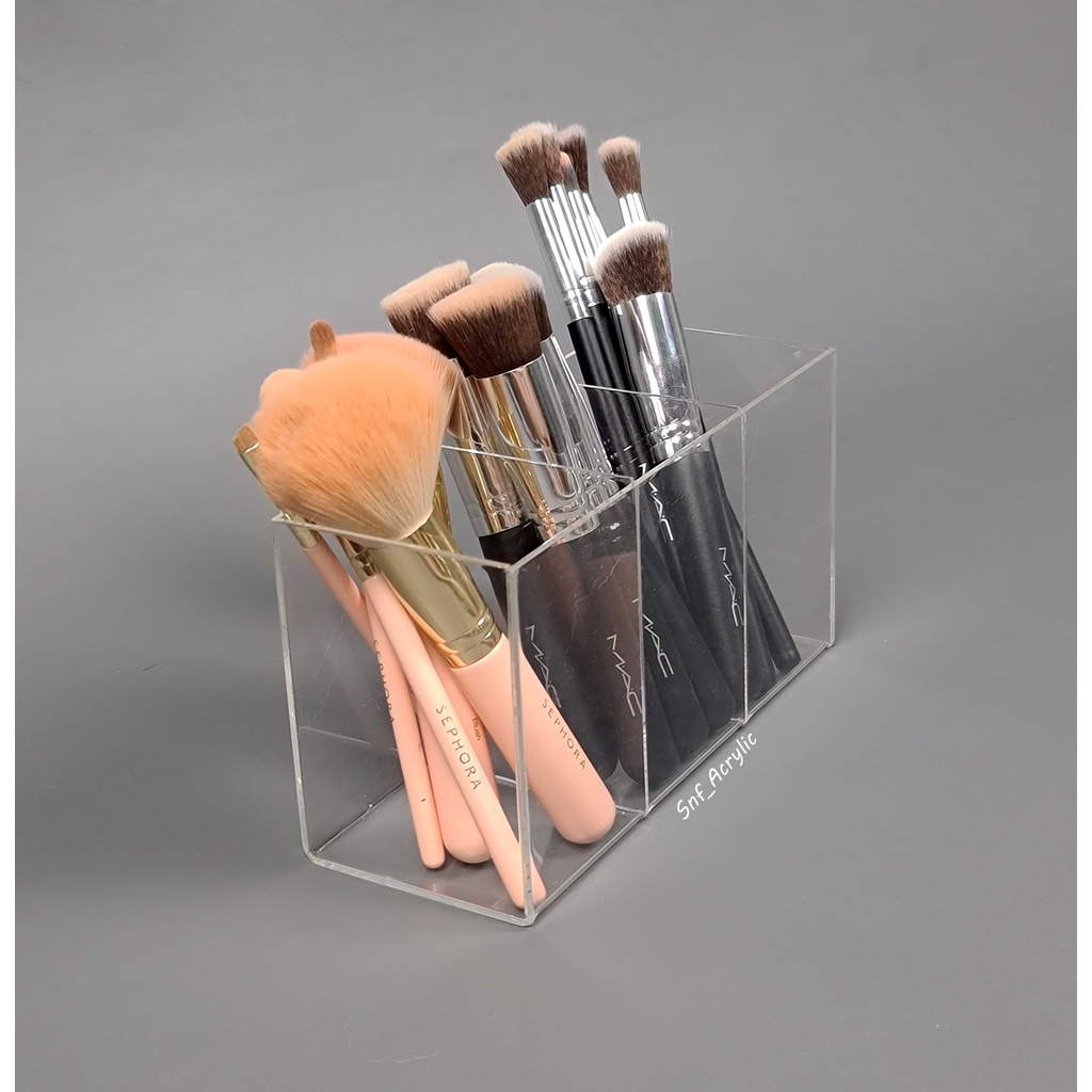 ACRYLIC BRUSH HOLDER TEKUKAN / KOTAK PENYIMPAN BRUSH / BRUSH MAKE UP / TEMPAT PENYIMPAN BRUSH