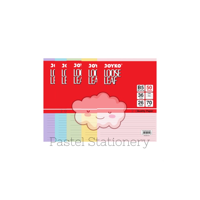

Isi Loose Leaf Warna B5 Joyko - Refill Kertas Binder Ruled Color Paper