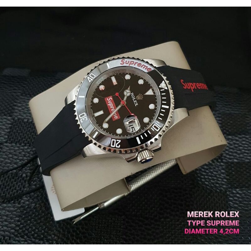 Terbarujam tangan pria rolex supreme otomatis strap kualitas original