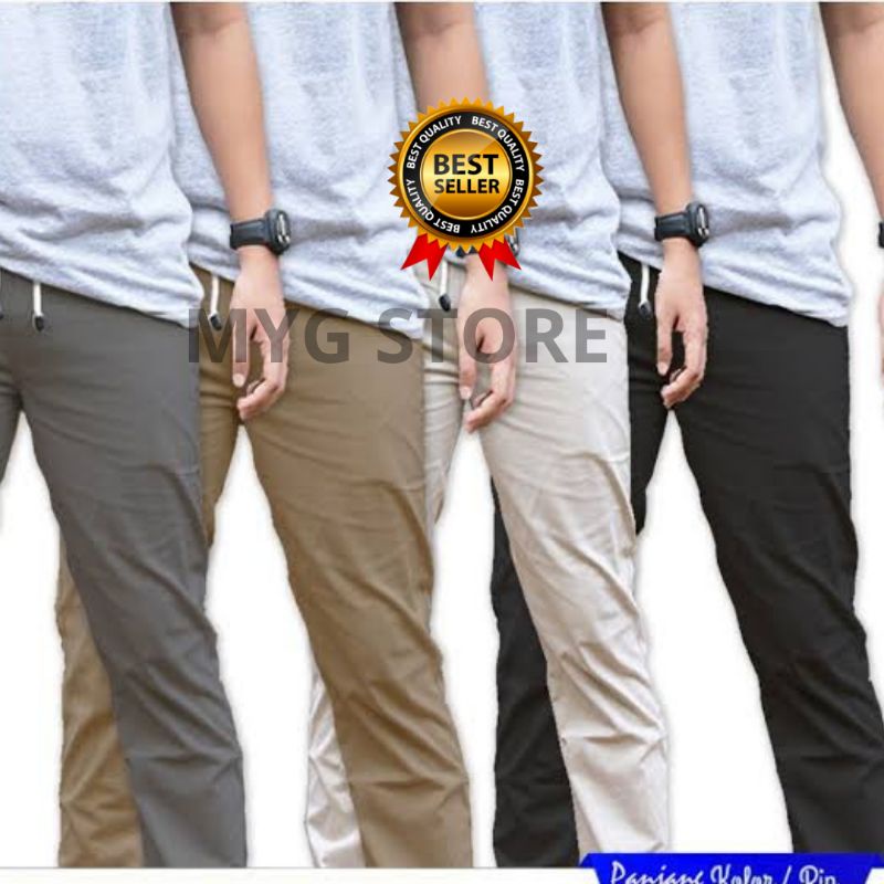 CELANA PANJANG PRIA/ WANITA DEWASA CHINOS RIP ( COLOR PANJANG ).