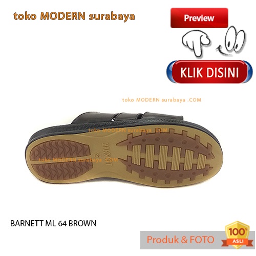 BARNETT ML 64 BROWN sandal pria casual slide