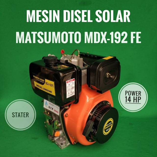 DIESEL ENGINE 14 HP MDX 192FE ELECTRIC STATER MATSUMOTO