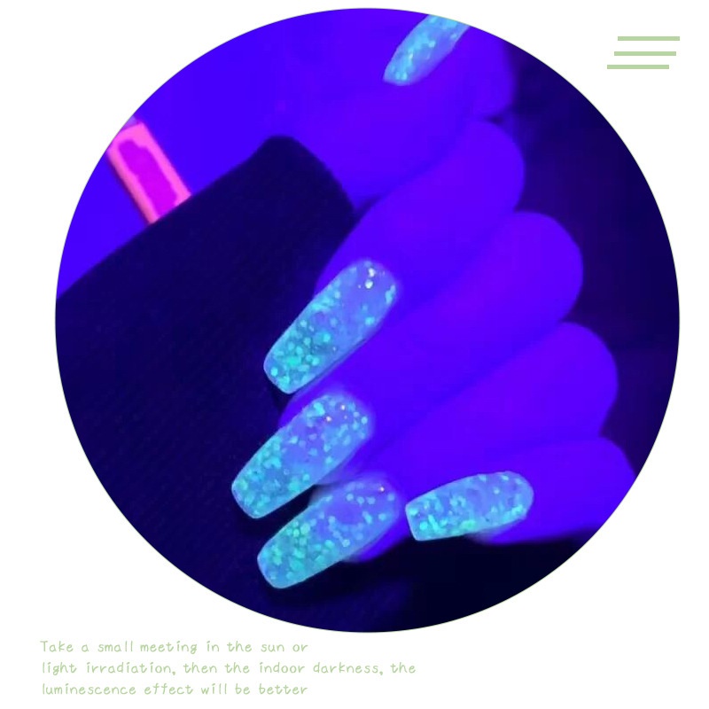 MSY  Payet Glitter Glow In The Dark Aksesoris Nail/Hiasan Kuku Nail Art