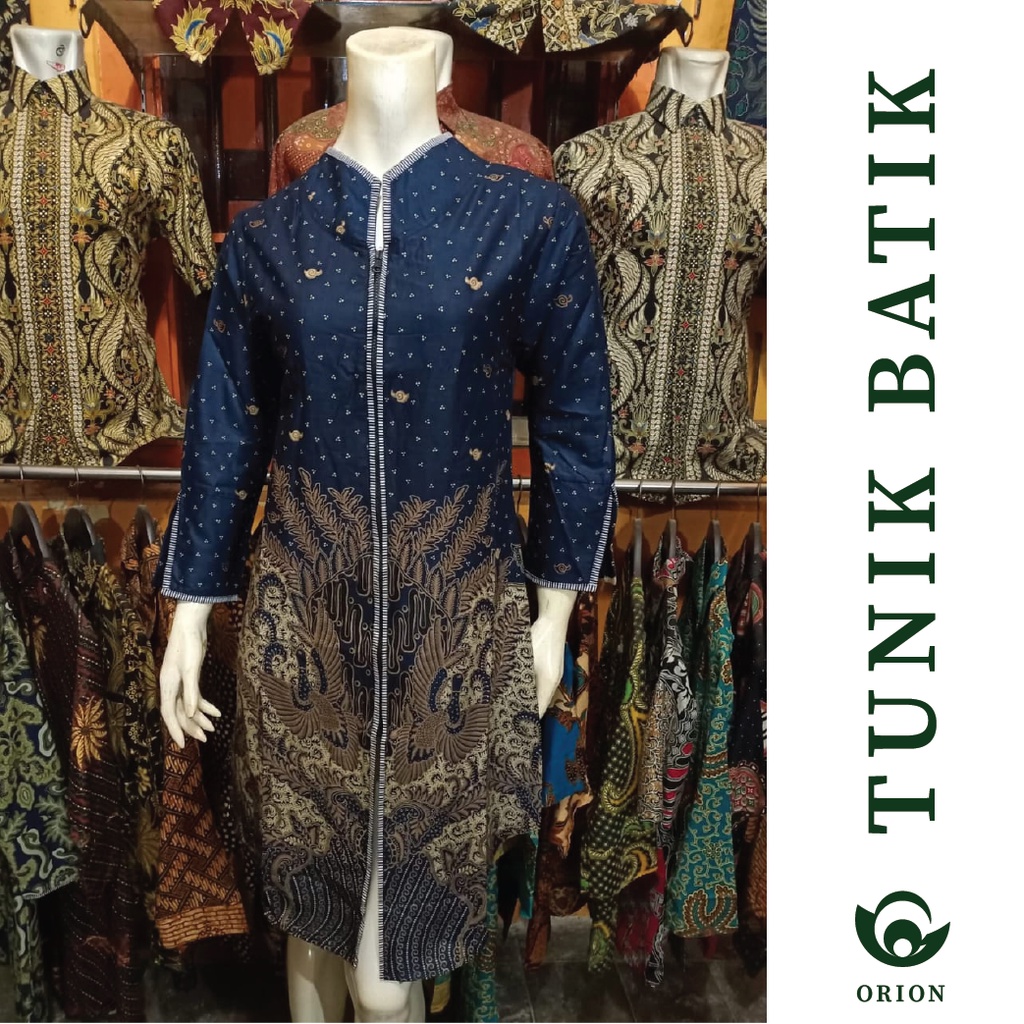 BAJU BATIK TUNIK WANITA DEWASA ATASAN BATIK KANTOR WANITA MODERN