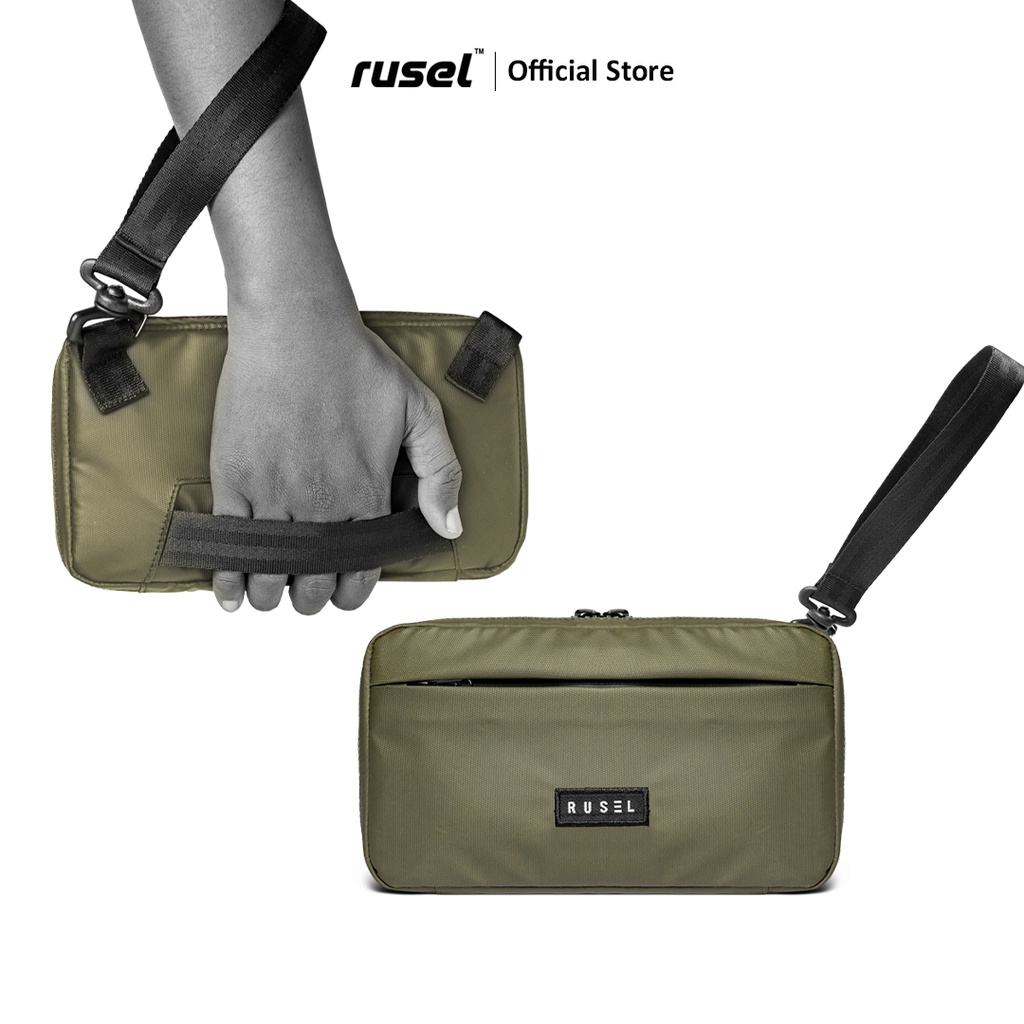 HEYRUS RUSEL I Handbag Aruna Lite Army I Handbag Pria I Clutch bag pria