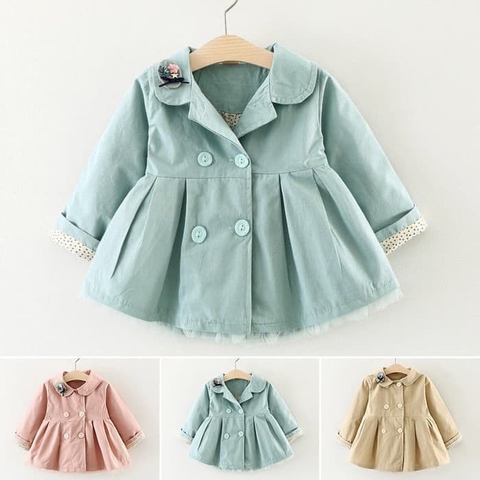 New    Jaket Mantel Hangat Bayi Anak Perempuan Cuaca Dingin Jacket Coat Korea