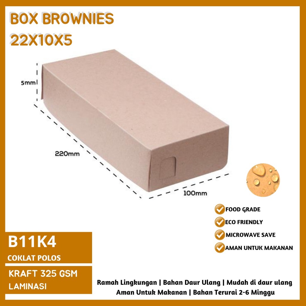 Box Brownies 22x10 Laminasi 325 Gsm (B11K4-Laminasi)