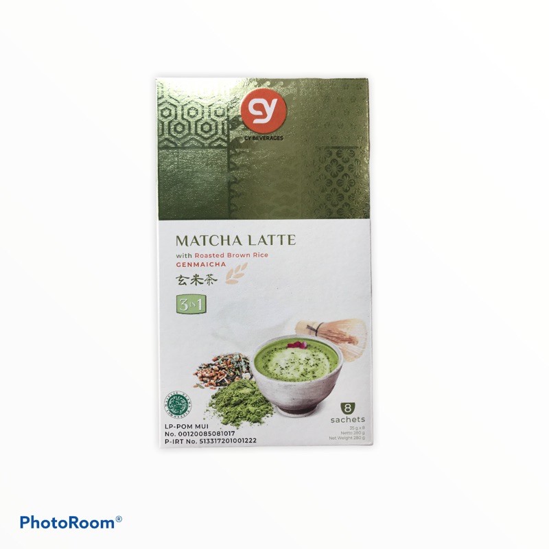 Cy Matcha Latte with Roasted Brown Rice Genmaicha 3in1