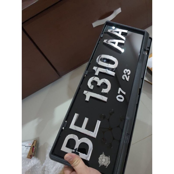 plat mobil timbul 3D mewah angka timbul
