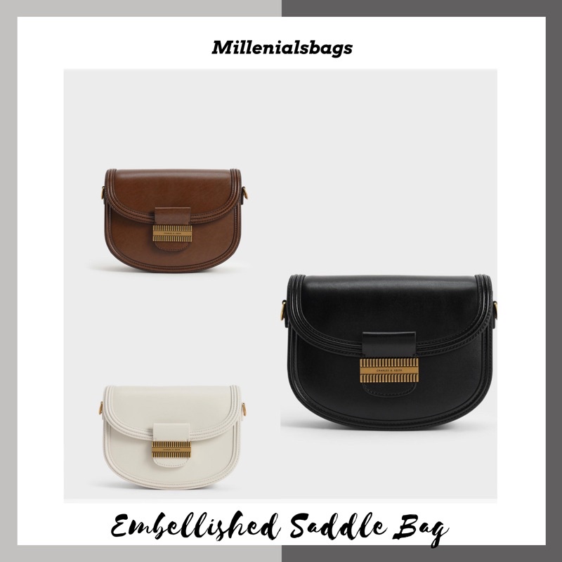 Cnk embellished saddle bag