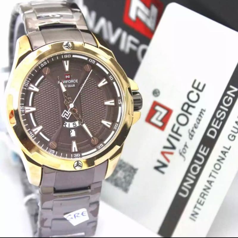LMD Id Store Jam Naviforce Mewah Merek Pria Jam Tangan Pria Automatic Date Jam Tangan mewah Quartz B