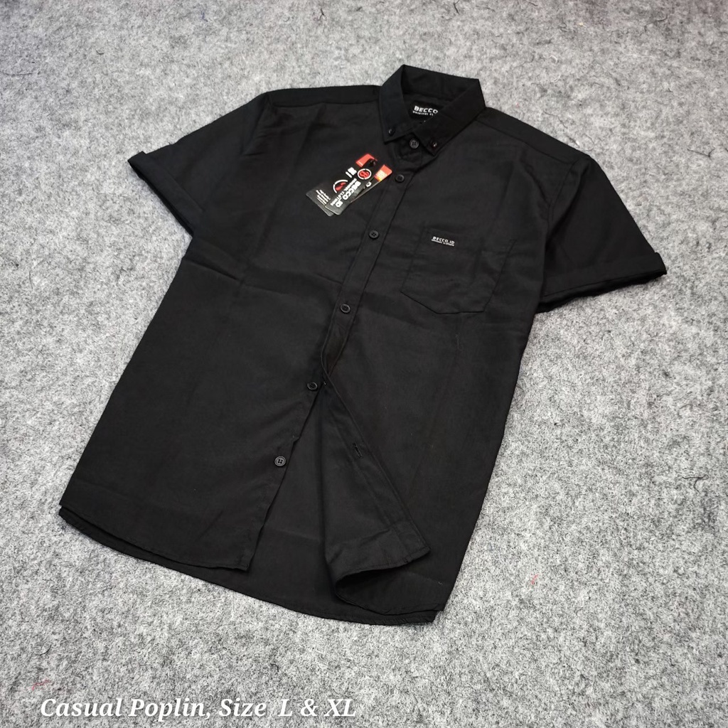 Baju Kemeja Hem Kameja t shirt Klambi klambigue kemaja kmeja Putih hitam Polos Hitam Pria Peria Rema