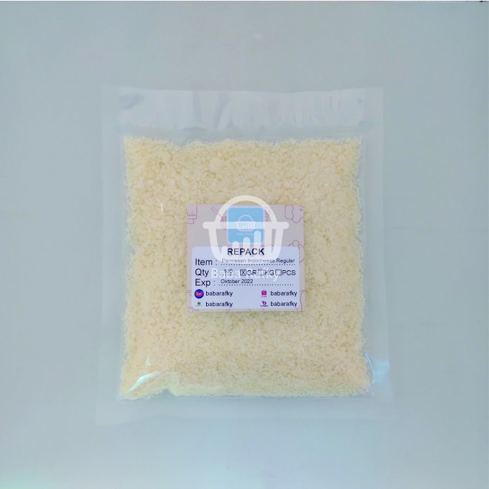 

Keju Parmesan Indocheese Regular 100 gram - Keju Halal - Keju Bersertifikat BPOM - Repack 100 gram - Keju Bubuk - Grated Parmesan Cheese - Keju Parmesan Parut - Keju Lokal