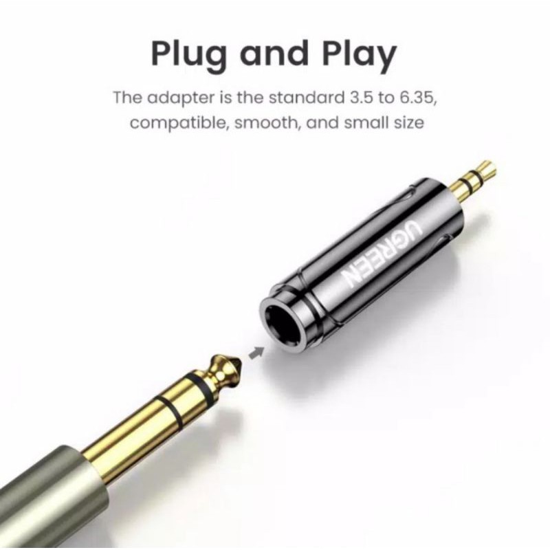 Ugreen 6.5mm 6.35mm to 3.5mm Hifi - Ugreen 3.5mm Male to 6.5mm Female