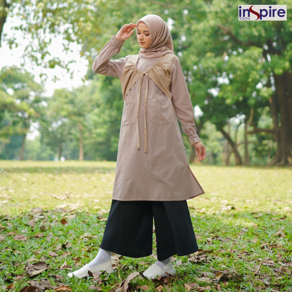 Inspire ITU 54 Atasan Tunik Bahan Kenzie Mix Toyobo Tunik Wanita Muslimah Baju Remaja Casual OOTD