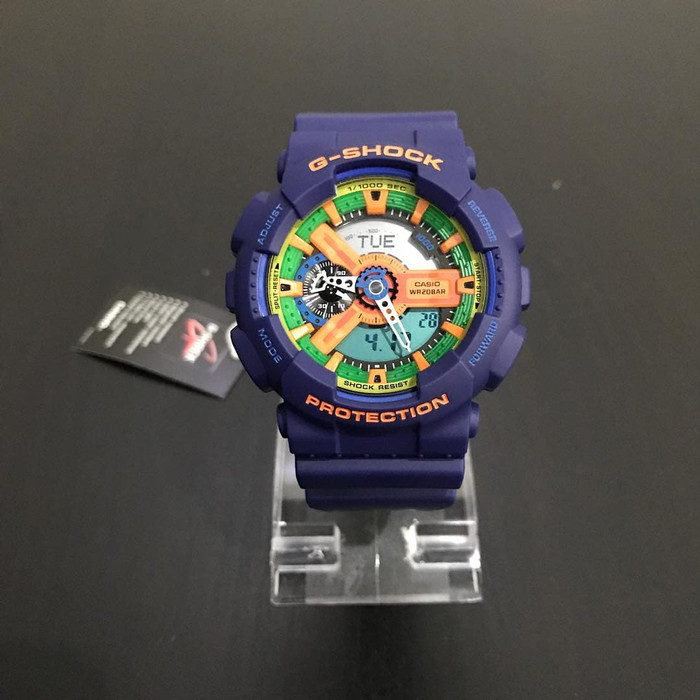 Jam Tangan Pria Casio G-Shock GA-110 FC Navy Blue Combine Original BM