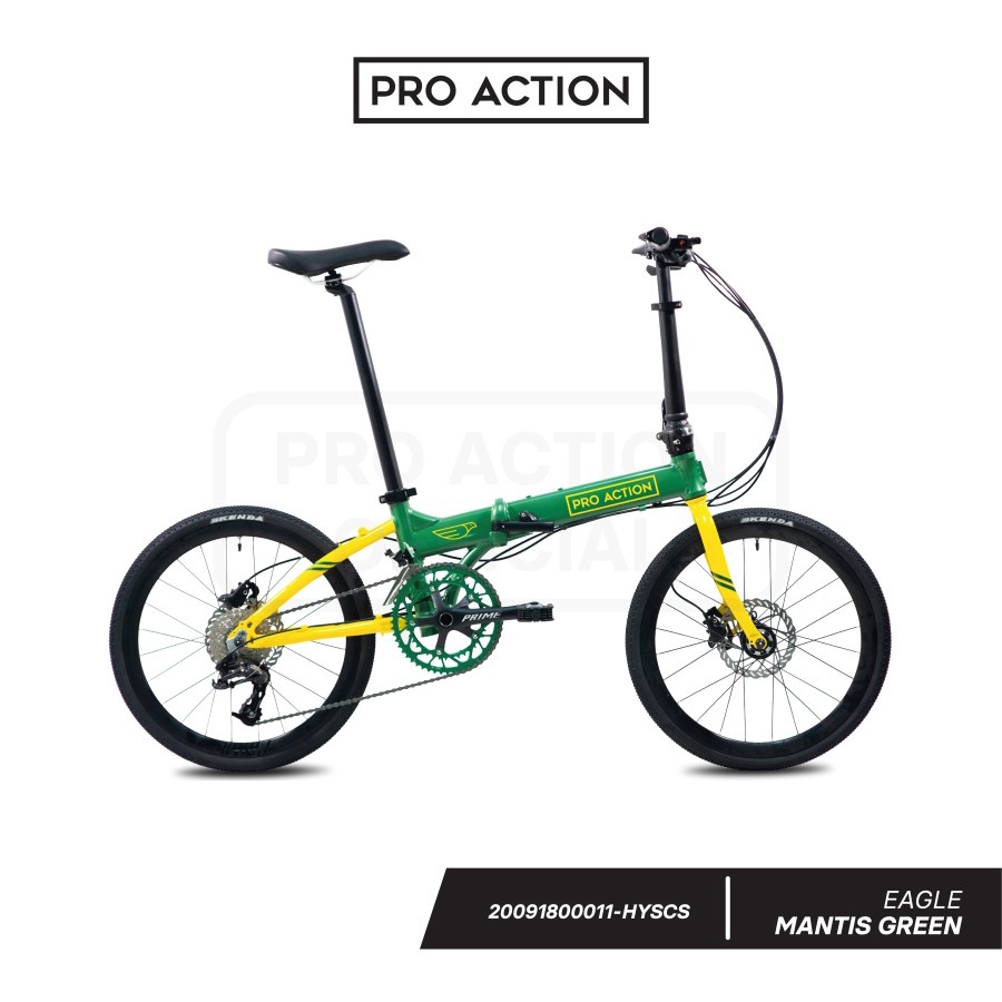 Pro Action - Eagle Folding Bike 2x10 Speed 20 inch - Mantis Green