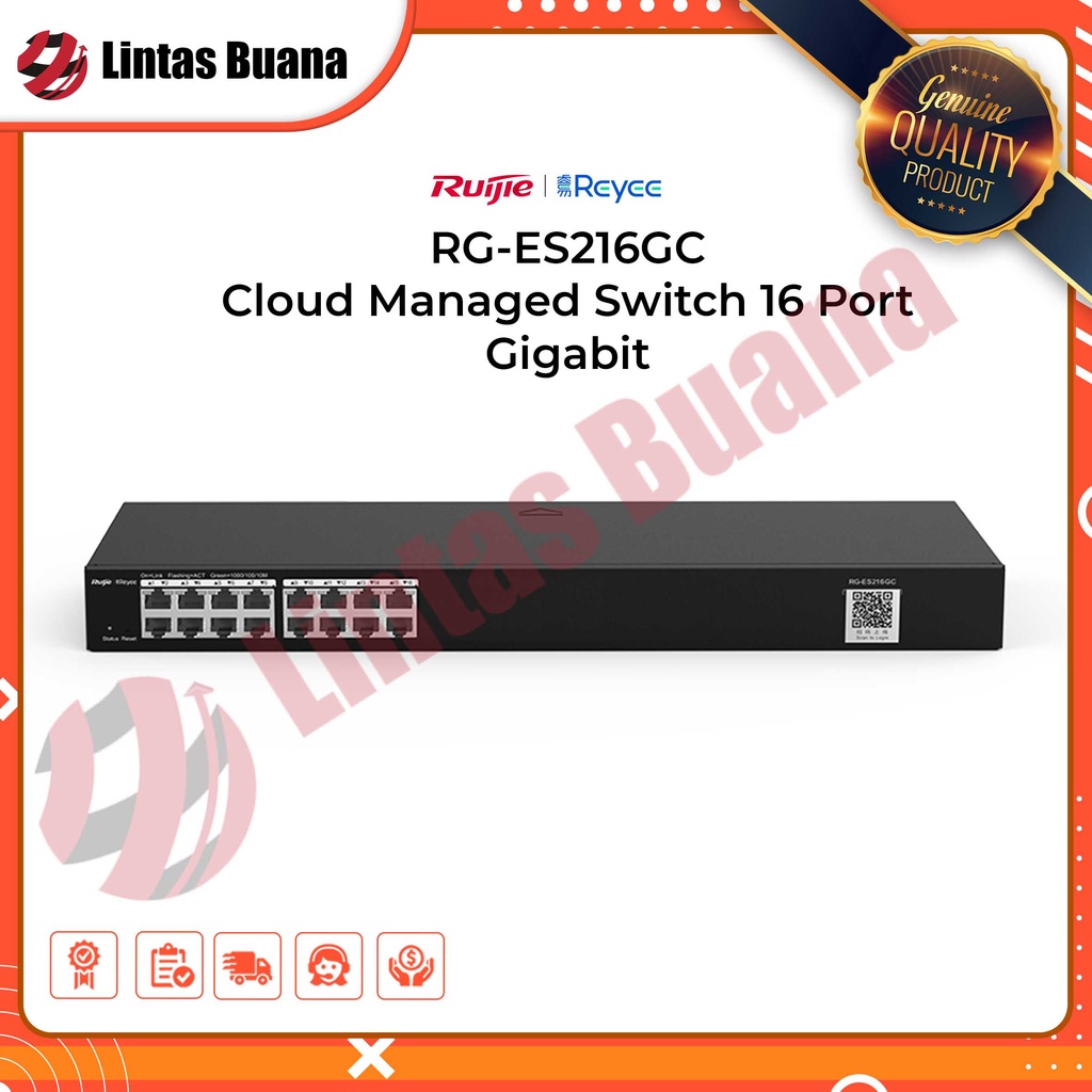 RUIJIE RG-ES216GC 16 Port Gigabit Cloud Managed Switch