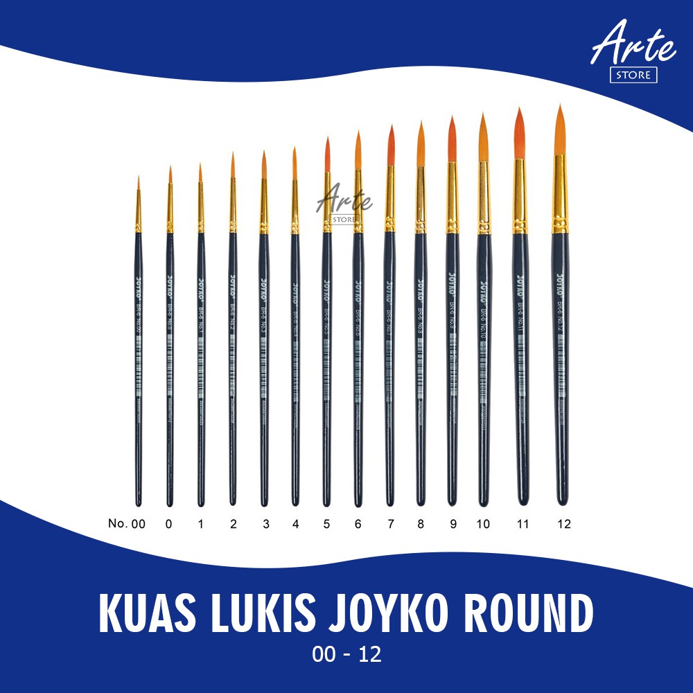 Kuas Lukis - JOYKO Round Brush BR-6 (Satuan)