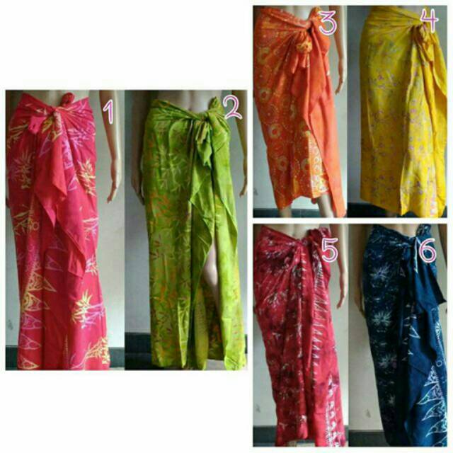 Kain pantai bali stem tebal motif tanpa rumbai