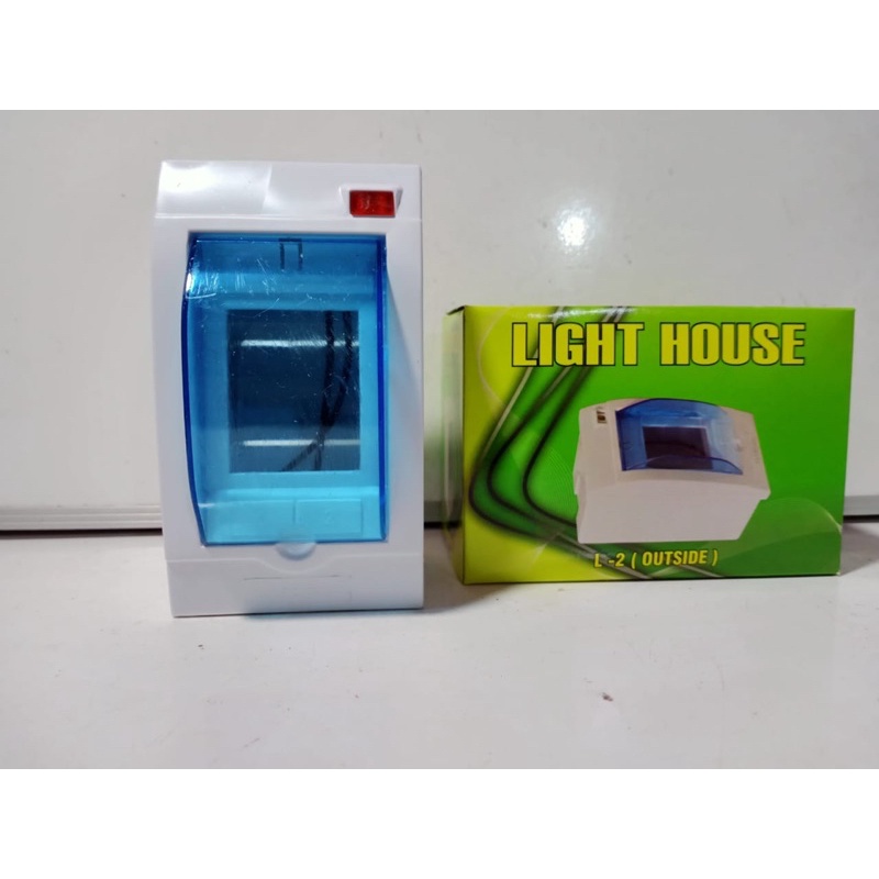 Rumah Box MCB 2 Group Kaca Light House Outbow Inbow Transparan