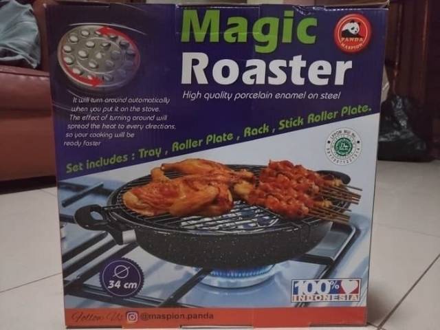 Maspion 34 Cm Magic Roaster Alat Pemanggang Sate, Ayam, Sosis dll