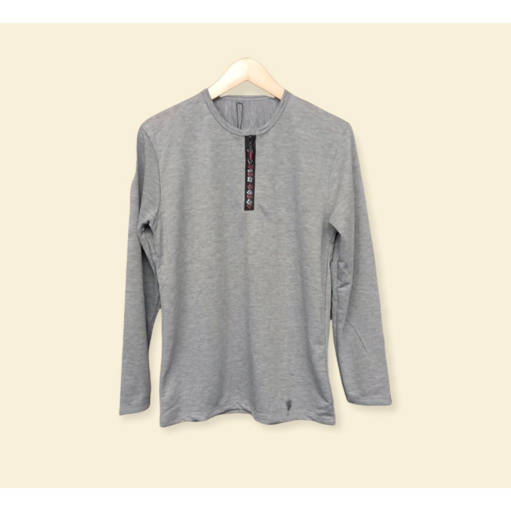 Kaos Polos Baby Terry Lengan Panjang Resleting / KAOS PRIA DISTRO KAOS PRIA MURAH KAOS PRIA KEREN KA