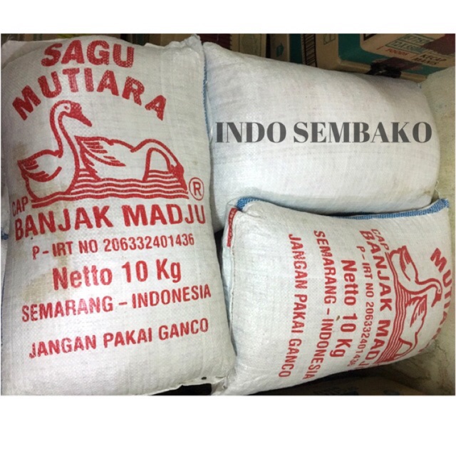 Sagu Mutiara Banjak Madju dus / Pacar Cina Banjak Madju dus 10kg