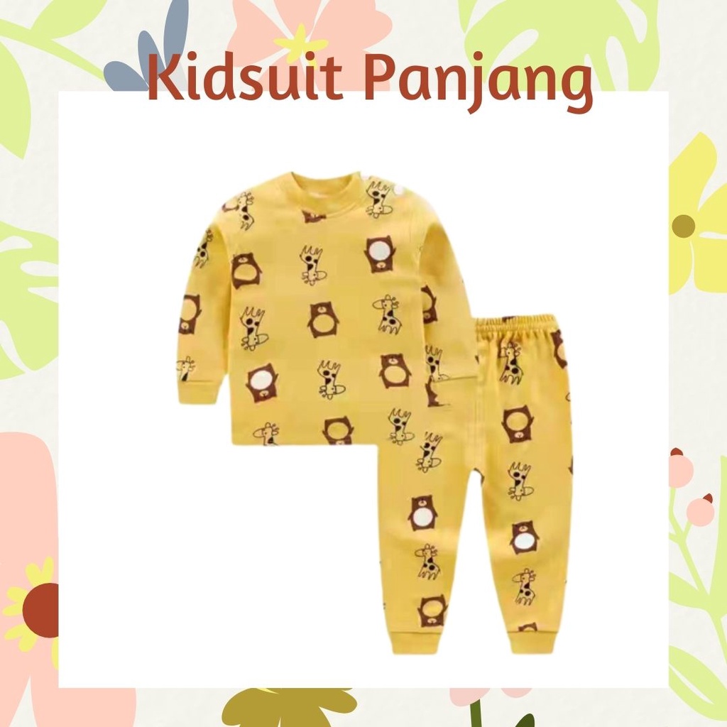 Plazababyku KIDS SUIT PANJANG H5 Setelan Anak Bahan Kaos Lengan Berkualitas Import cewek cowok NEW6