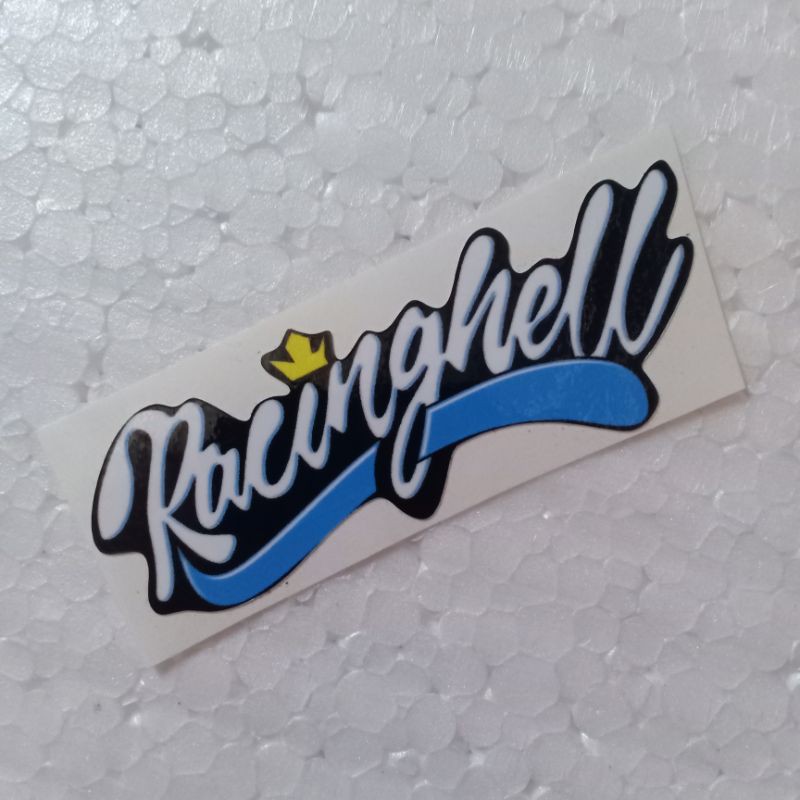 

Stiker Racing Hell Ritrama Cutting Laminasi Glossy Min. Order 20 ribu