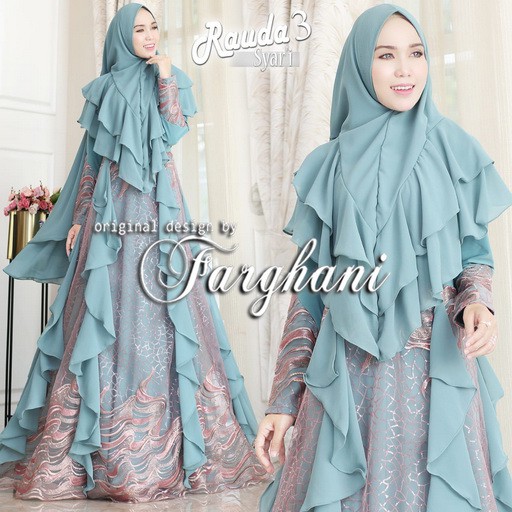 Rauda 3 By Farghani Hijab Syari Set Hijab Hijab Mewah Hijab Pesta Shopee Indonesia