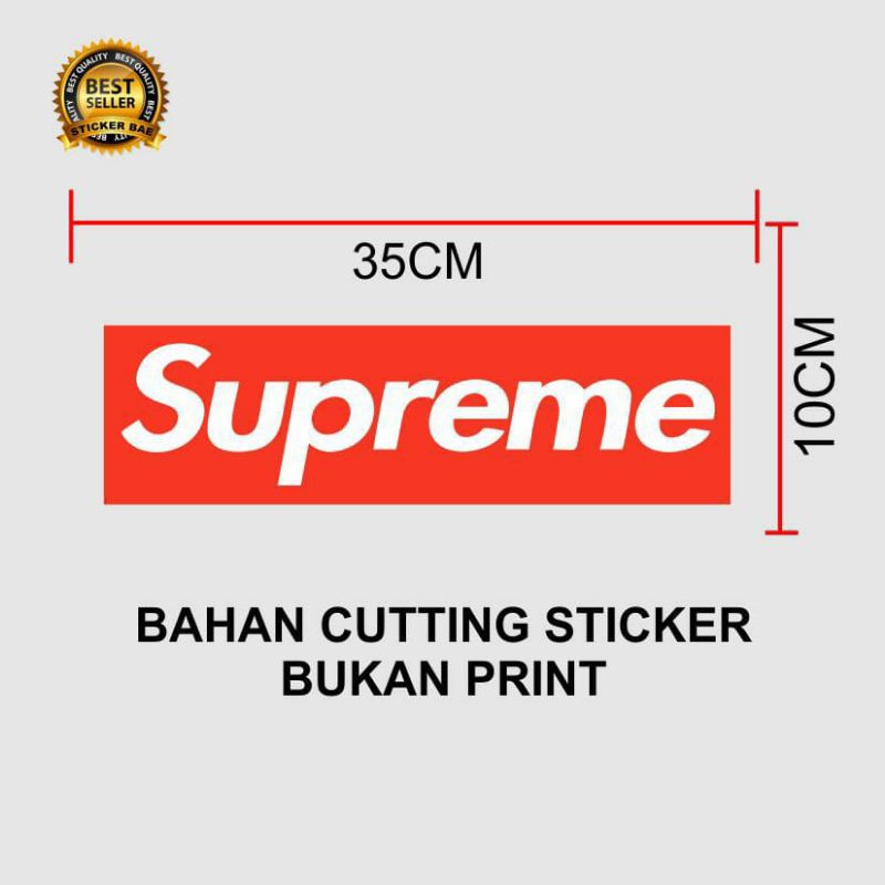 2pcs Stiker supreme cutting  motor/ mobil