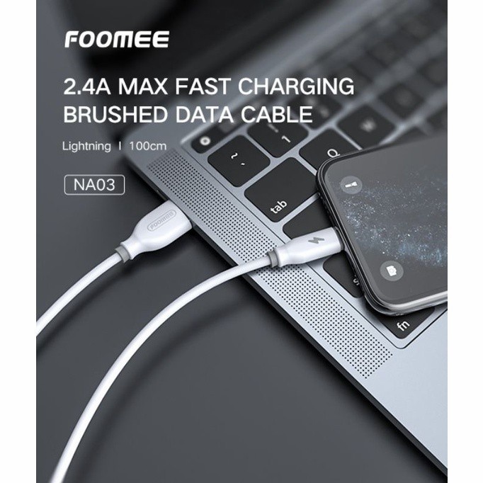 Kabel Data Lightning Fast Charging Foomee NA03 Kabel Iphone 100cm