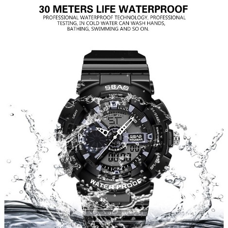 Grosir -  J350 Jam Tangan SBAO Couple Waterproof / Watch Sport Outdoor Waterproof Luminous / Digital