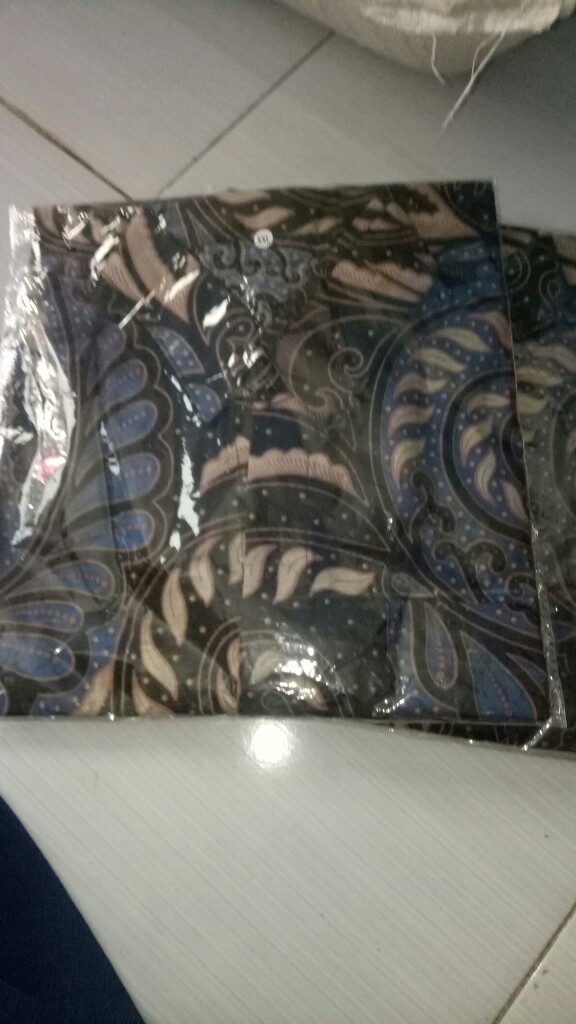 Batik Couple Ayah & Anak Laki Batik Couple Motif Puser Biru
